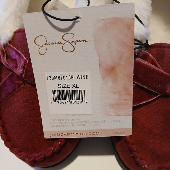 NWT Jessica Simpson Indoor Outdoor Memory Foam Slippers Women's Size XL - Picture 2 of 7